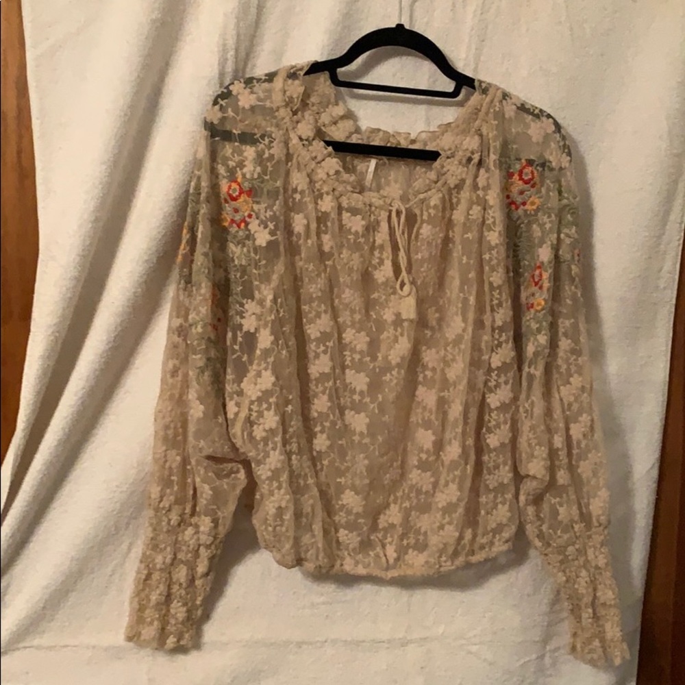 Free People Shear pheasant top NWOT